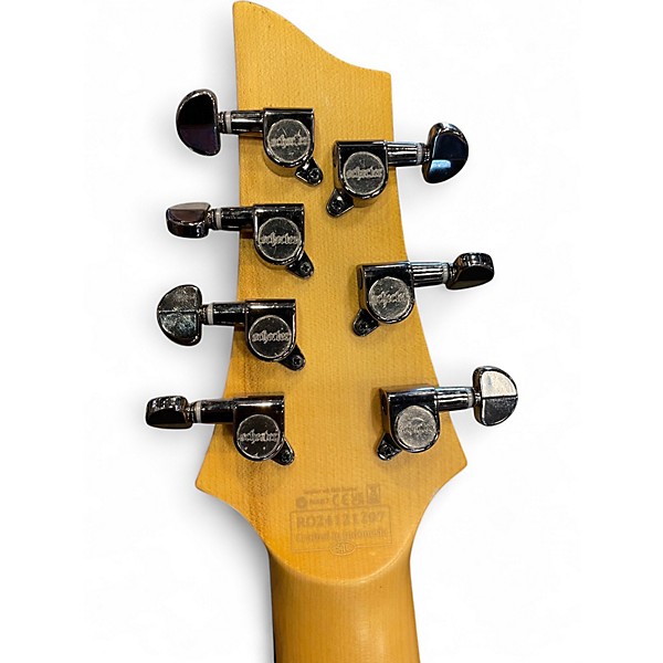 Used Schecter Guitar Research Demon 7 String White Solid Body Electric Guitar