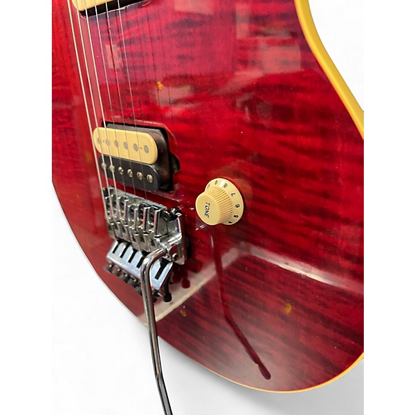 Vintage 1991 Ernie Ball Music Man Evh Red Trans Solid Body Electric Guitar