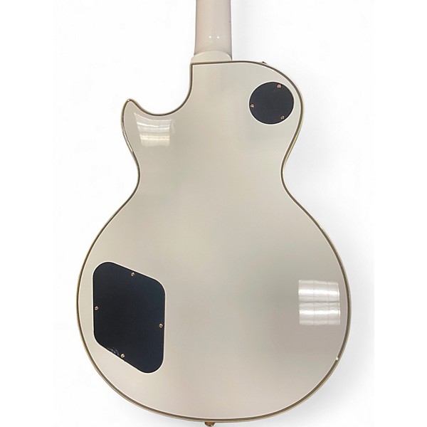 Used 2016 Epiphone Les Paul Custom Pro Alpine White Solid Body Electric Guitar