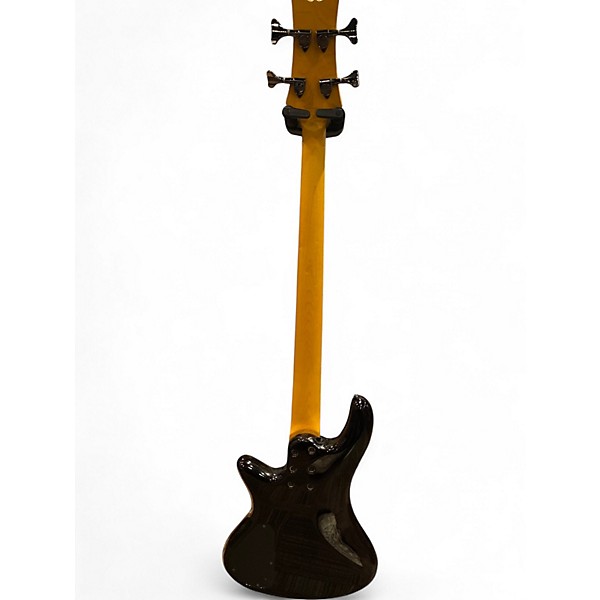 Used Schecter Guitar Research Stiletto Extreme 4 String Crimson Red Burst Electric Bass Guitar