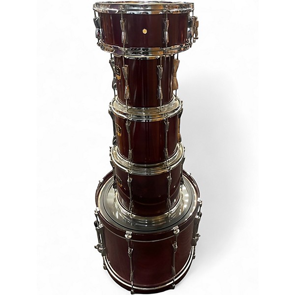 Used Yamaha 5 Piece Stage Custom Plum Drum Kit