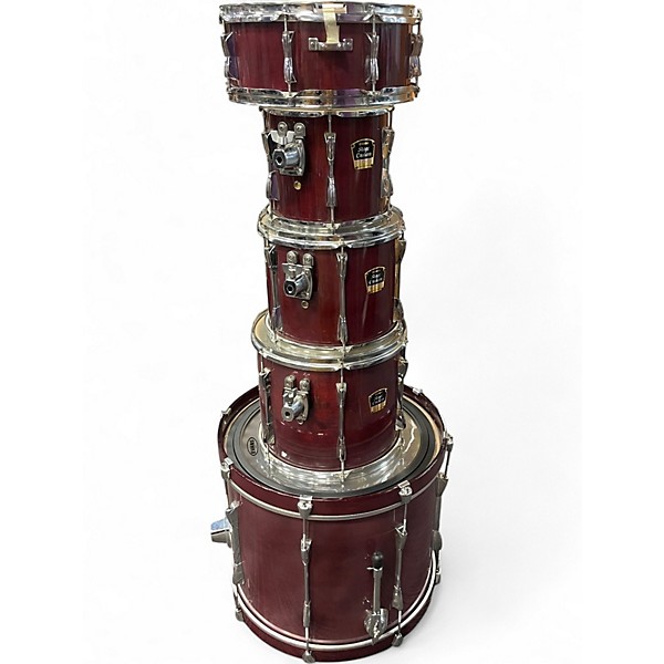 Used Yamaha 5 Piece Stage Custom Plum Drum Kit