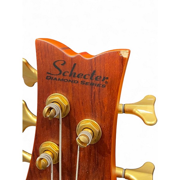 Used Schecter Guitar Research Stiletto Studio 5 String Honey Satin Electric Bass Guitar