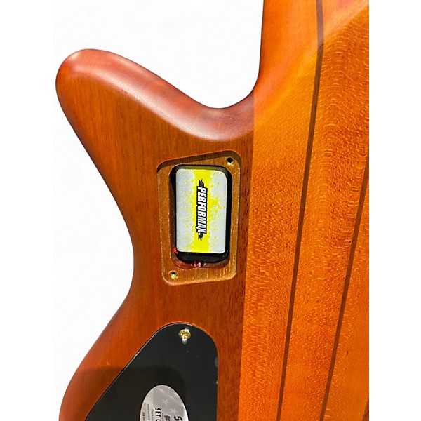 Used Schecter Guitar Research Stiletto Studio 5 String Honey Satin Electric Bass Guitar