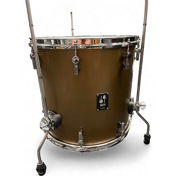 Used SONOR 3 Piece SQ1 Metallic Gold Drum Kit