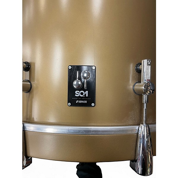 Used SONOR 3 Piece SQ1 Metallic Gold Drum Kit