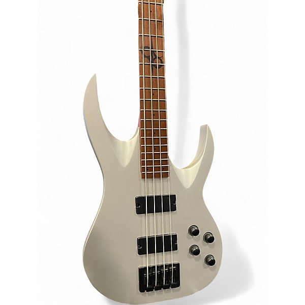 Used Solar Guitars ab2.4  Silver Electric Bass Guitar