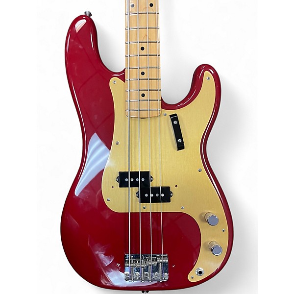 Used 2019 Fender American Original 50s Precision Bass RED Electric Bass Guitar