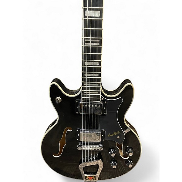 Used Hagstrom ALVAR BLACK Hollow Body Electric Guitar