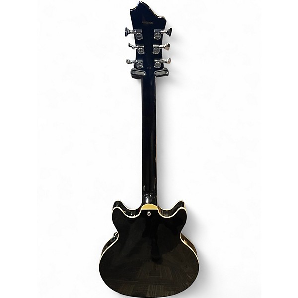 Used Hagstrom ALVAR BLACK Hollow Body Electric Guitar