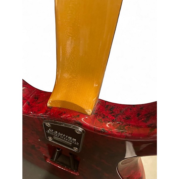 Vintage 1990s Hohner Revelation RTS MARBILIZED RED Solid Body Electric Guitar