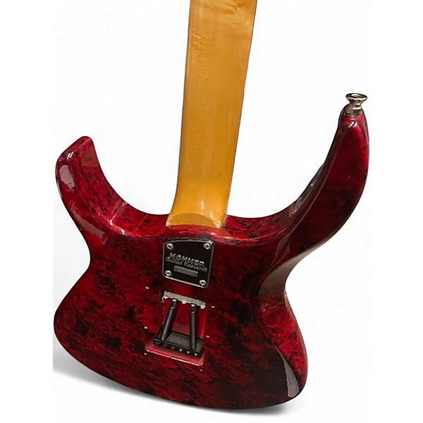 Vintage 1990s Hohner Revelation RTS MARBILIZED RED Solid Body Electric Guitar