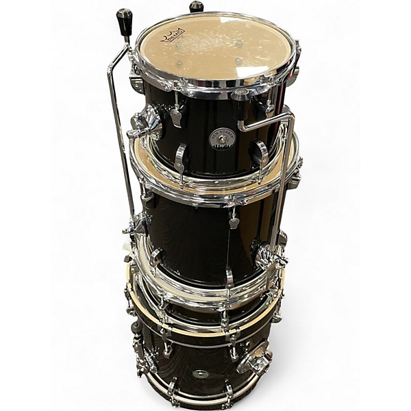 Used PDP by DW 4 Piece New Yorker 4-Piece Shell Pack With 16" Bass Drum Black Drum Kit