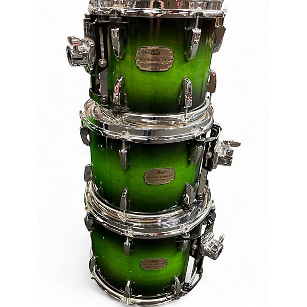 Used Pearl 4 Piece SESSION CUSTOM GREEN FADE Drum Kit