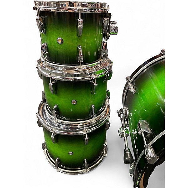 Used Pearl 4 Piece SESSION CUSTOM GREEN FADE Drum Kit