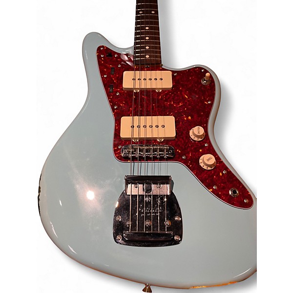 Used 2000s Fender JM66 Jazzmaster Daphne Blue Solid Body Electric Guitar