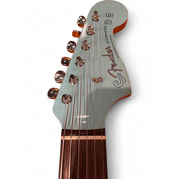 Used 2000s Fender JM66 Jazzmaster Daphne Blue Solid Body Electric Guitar