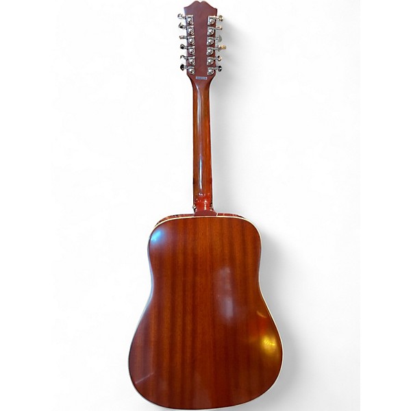 Used Epiphone Hummingbird 12  String 3 Color Sunburst 12 String Acoustic Guitar