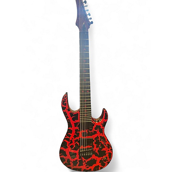 Used Kiesel Kyber Blood Red Black Crackle Finish Solid Body Electric Guitar