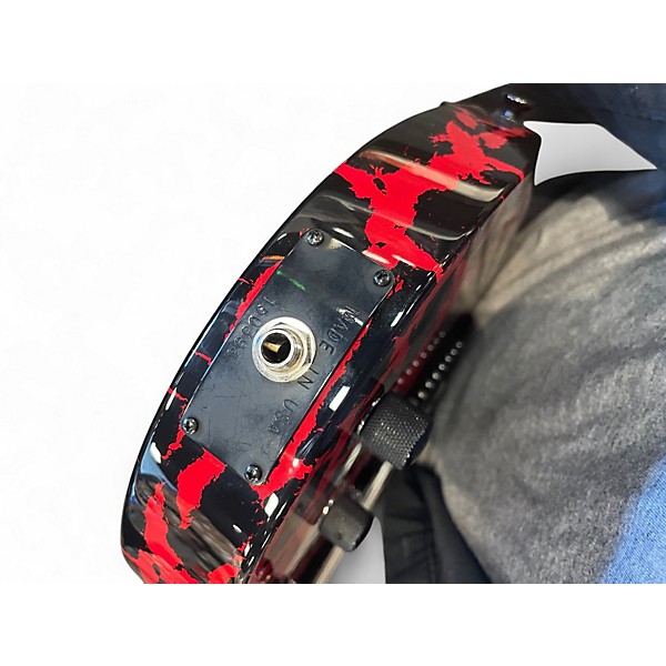 Used Kiesel Kyber Blood Red Black Crackle Finish Solid Body Electric Guitar