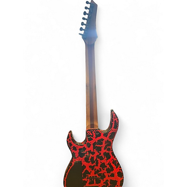 Used Kiesel Kyber Blood Red Black Crackle Finish Solid Body Electric Guitar