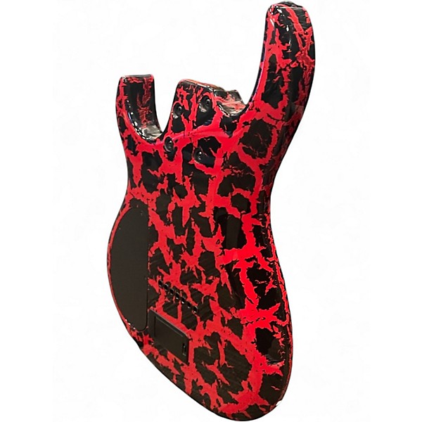 Used Kiesel Kyber Blood Red Black Crackle Finish Solid Body Electric Guitar