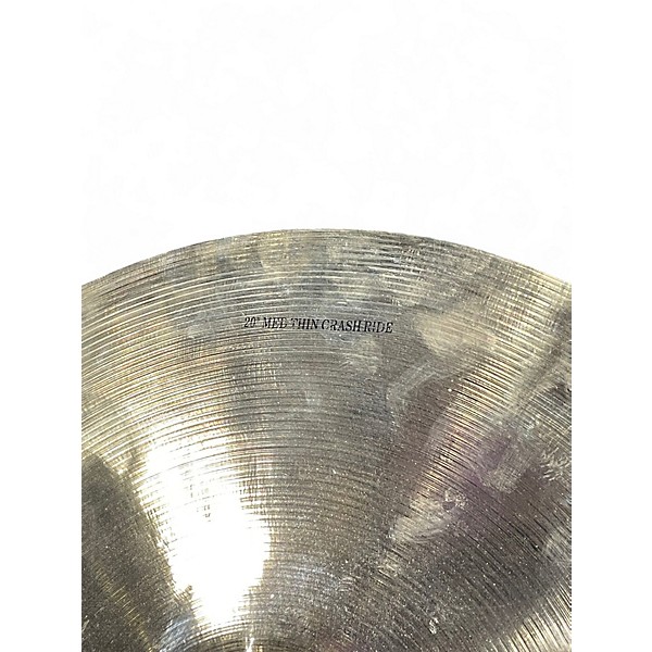 Used Wuhan Cymbals & Gongs 20in MEDIUM THIN CRASH RIDE Cymbal