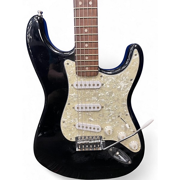 Used Squier Standard Stratocaster Black Solid Body Electric Guitar