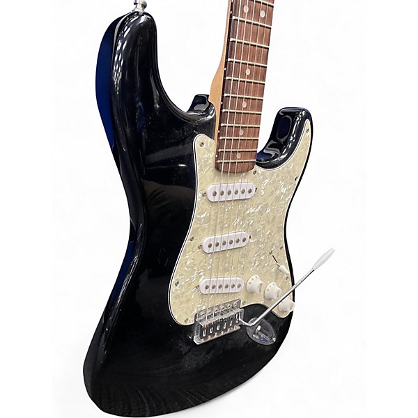 Used Squier Standard Stratocaster Black Solid Body Electric Guitar