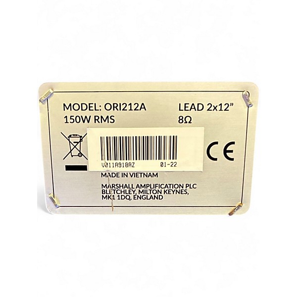 Used Marshall M412B 4x12 Straight Cab Guitar Cabinet