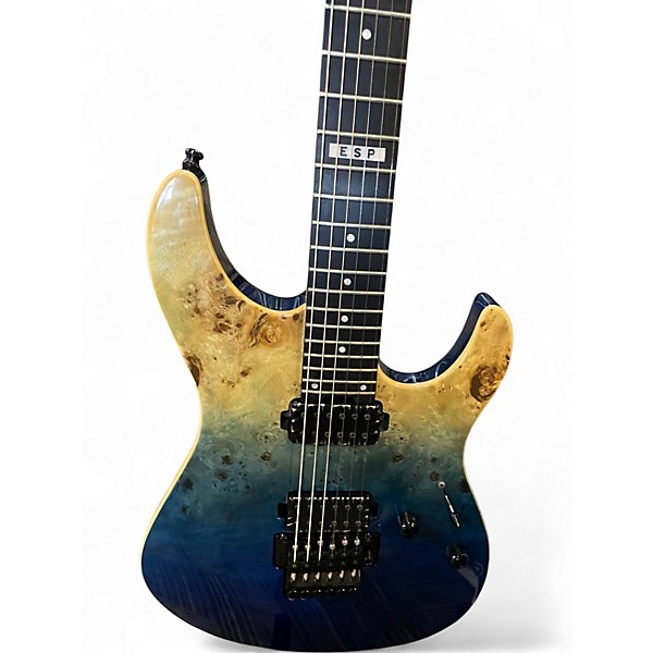 Used ESP E-II SN-II BLUE NATURAL FADE Solid Body Electric Guitar