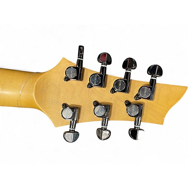 Used Schecter Guitar Research Demon 7 String Pearl White Solid Body Electric Guitar