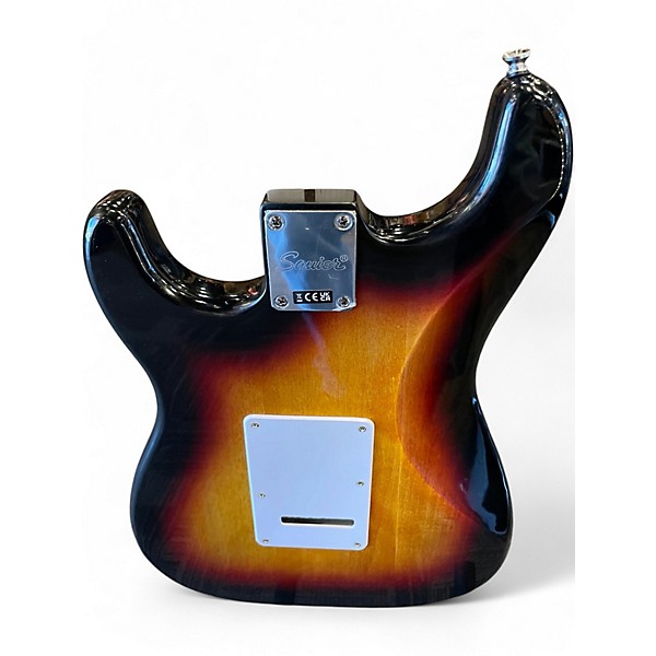 Used Squier Stratocaster 3 Tone Sunburst Solid Body Electric Guitar