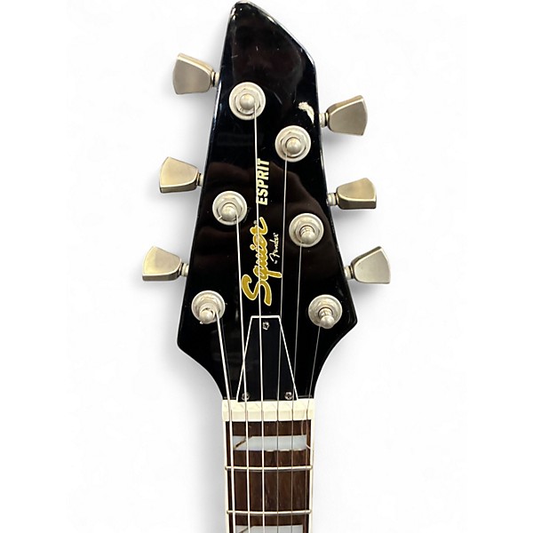 Used 2005 Squier Master Series Esprit Gloss Black Solid Body Electric Guitar