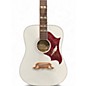 Used Epiphone Dove Pro White Acoustic Electric Guitar