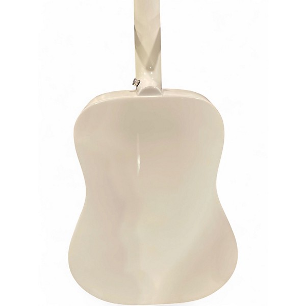 Used Epiphone Dove Pro White Acoustic Electric Guitar