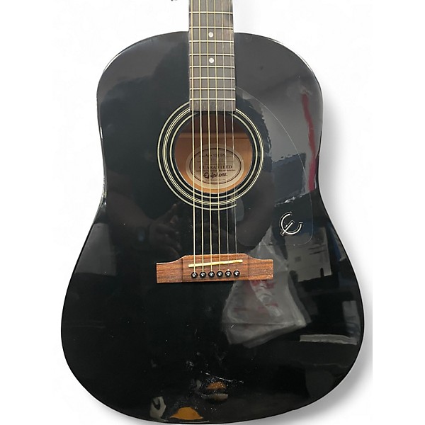 Used Epiphone AJ10 Black Acoustic Guitar