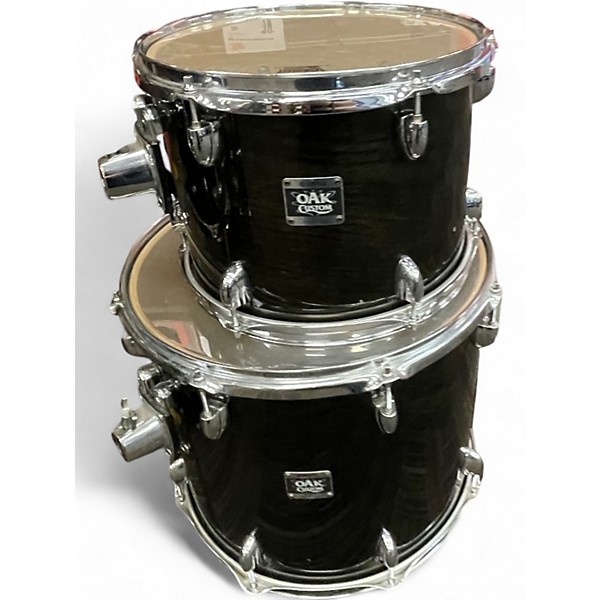 Used Yamaha 5 Piece Oak Custom Trans Black Drum Kit