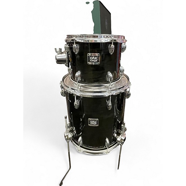 Used Yamaha 5 Piece Oak Custom Trans Black Drum Kit