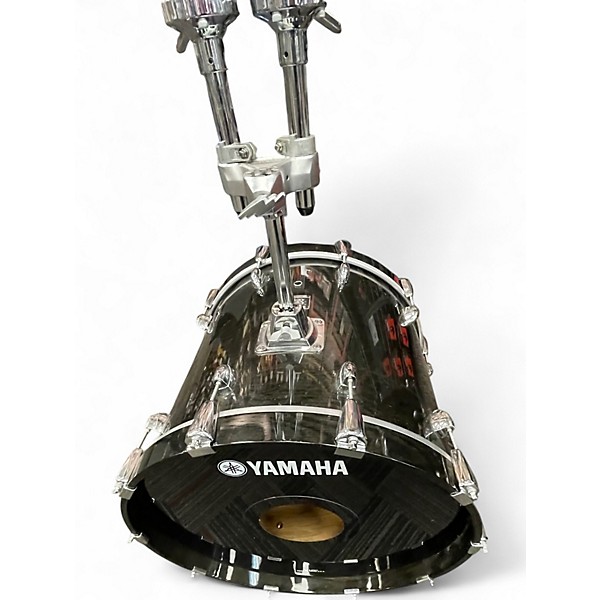 Used Yamaha 5 Piece Oak Custom Trans Black Drum Kit