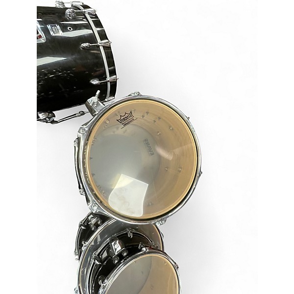 Used Yamaha 5 Piece Oak Custom Trans Black Drum Kit