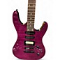 Used Kramer Striker Figuered HSS  Transparent Purple Solid Body Electric Guitar