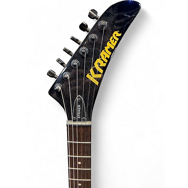 Used Kramer Striker Figuered HSS  Transparent Purple Solid Body Electric Guitar