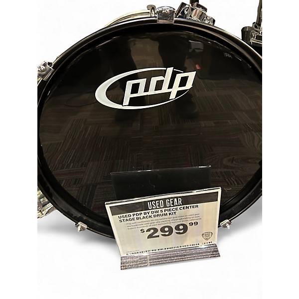 Used PDP by DW 5 Piece Center Stage Black Drum Kit