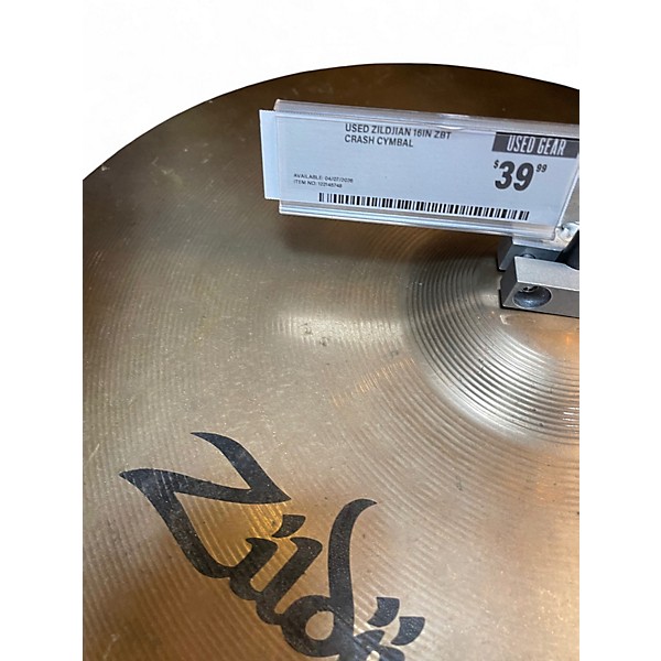 Used Zildjian 16in ZBT Crash Cymbal