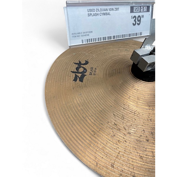 Used Zildjian 10in ZBT Splash Cymbal
