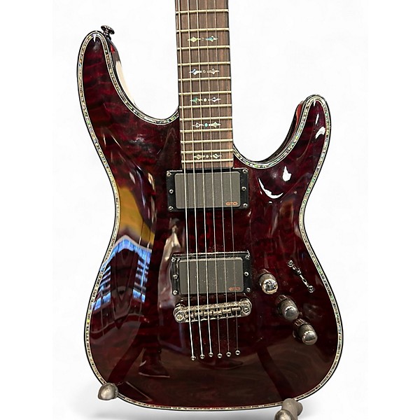 Used Schecter Guitar Research Hellraiser C1 Black Cherry Solid Body Electric Guitar