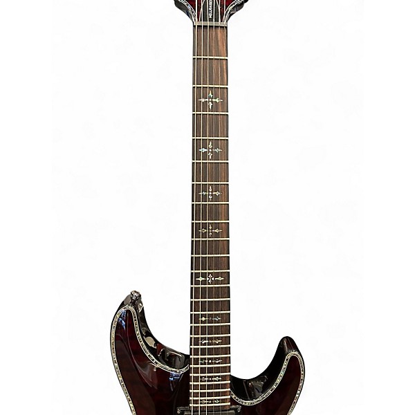 Used Schecter Guitar Research Hellraiser C1 Black Cherry Solid Body Electric Guitar