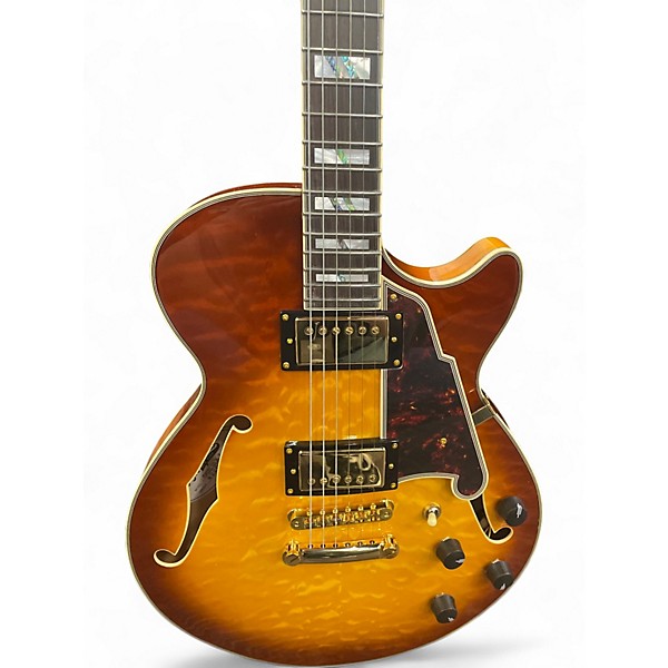 Used D'Angelico excel series ss xt 2 Color Sunburst Hollow Body Electric Guitar