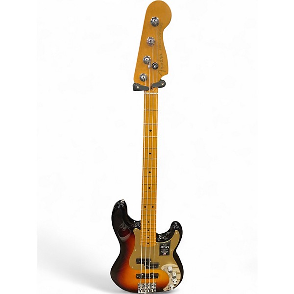 Used Fender American Ultra II Precision Bass 3 Tone Sunburst Electric Bass Guitar